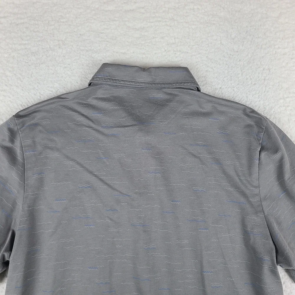 Travis Mathew Polo Shirt Mens Large Dark Gray Performance Golf Pima Cotton